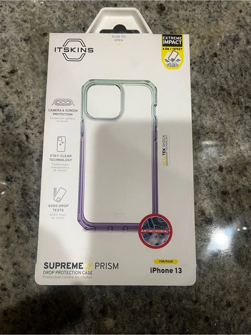 iPhone 13 Protective Case by — Green & Purple Slim Guard